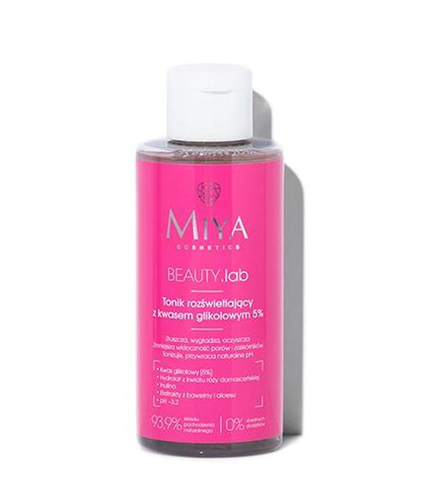 Miya BEAUTY.lab Tonik rozświetlający z kwasem glikolowym 5 % - 150 ml - cena, opinie, działanie