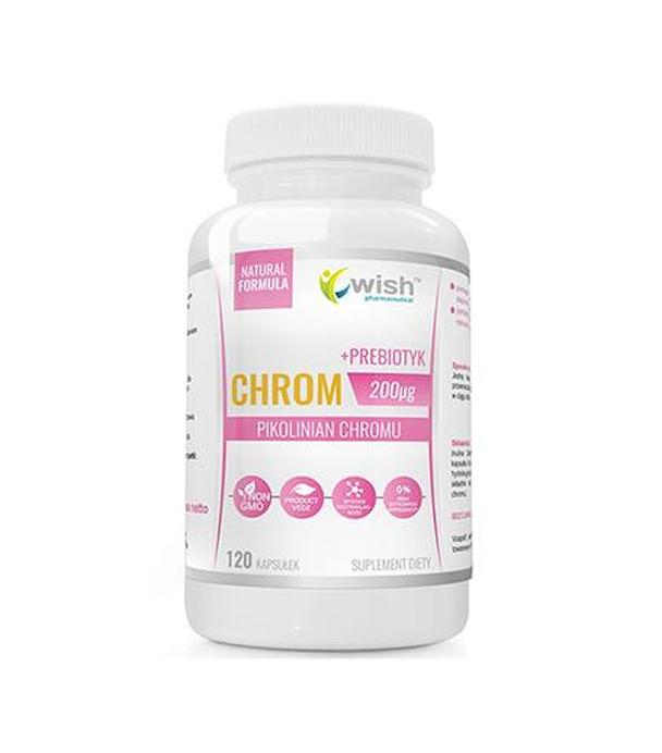 Wish Chrom 200 mcg + Prebiotyk - 120 kaps.- cena, opinie, dawkowanie