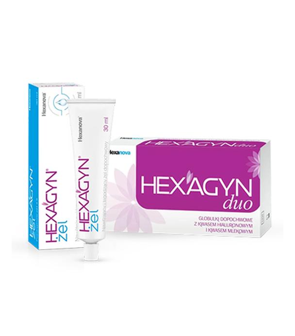 Hexagyn Duo Globulki dopochwowe, 10 sztuk + Hexagyn® żel dopochwowy, 30 ml