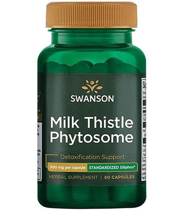 SWANSON Siliphos Milk Thistle Phytosome 300 mg - funkcjonowanie wątroby, układ pokarmowy - 60 kaps. - cena, dawkowanie, opinie
