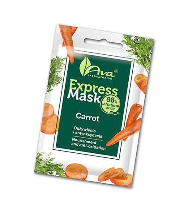 Ava Express Mask Carrot Odżywienie i antyoksydacja, 7 ml - cena, opinie, właściwości