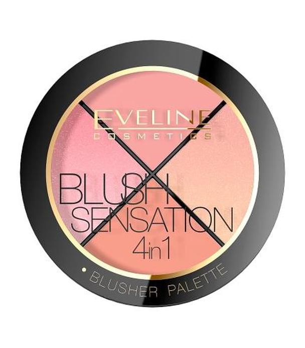 Eveline Blush Sensation Paleta róży do modelowania twarzy 4w1 - 12 g - cena, opinie, właściwości