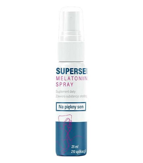 Supersen Melatonina Spray, 25 ml, cena, opinie, dawkowanie