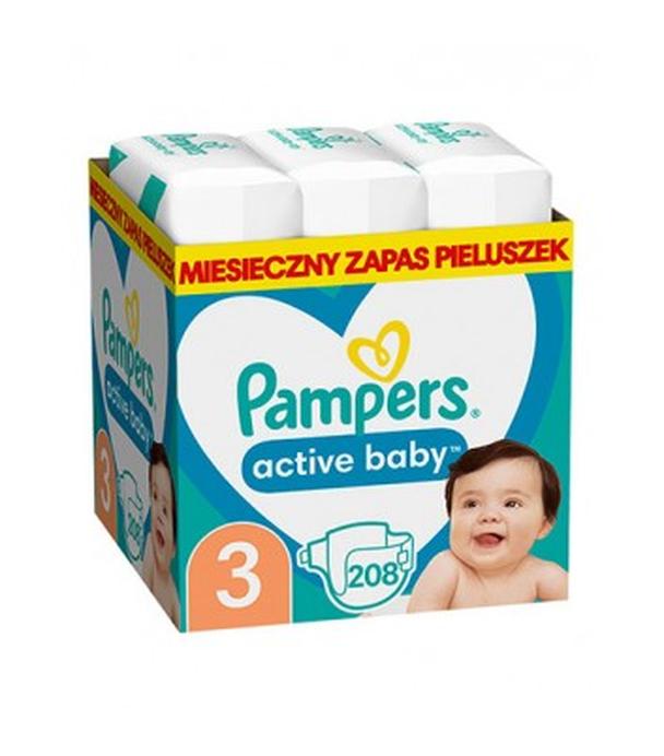 Pampers Pieluchy Active Baby rozmiar 3, 208 sztuk pieluszek - cena, opinie, wskazania