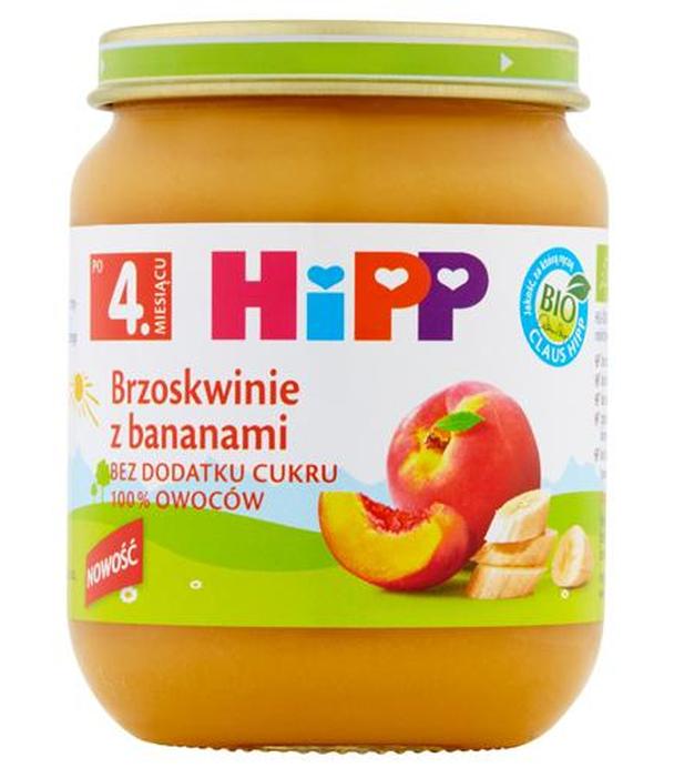 HiPP BIO od pokoleń, Brzoskwinie z bananami, po 4. m-cu, 125 g