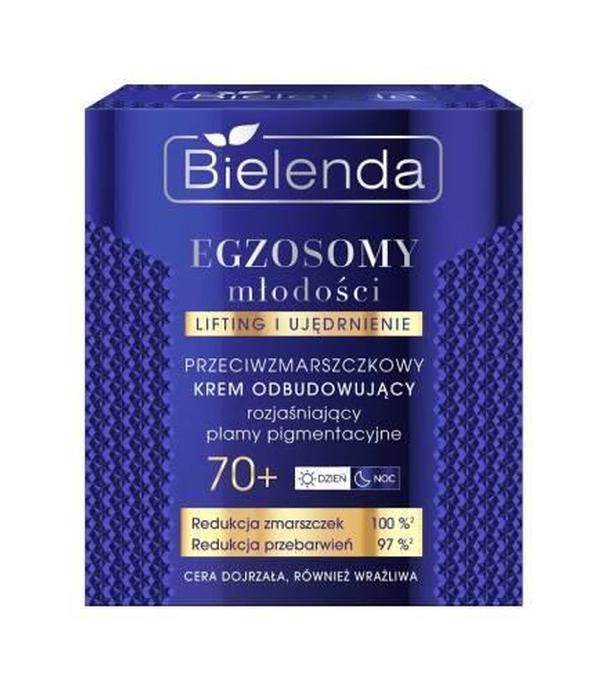 Bielenda Egzosomy Młodości, Przeciwzmarszczkowy krem odbudowujący, rozjaśniający plamy pigmentacyjne 70+, 50 ml