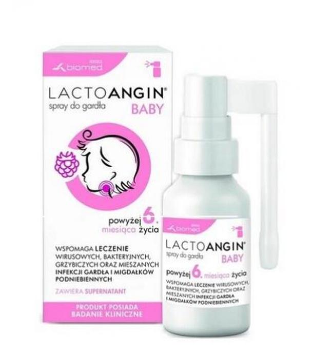 Lactoangin Baby 6m+ spray do gardła o smaku maliny, 30 g