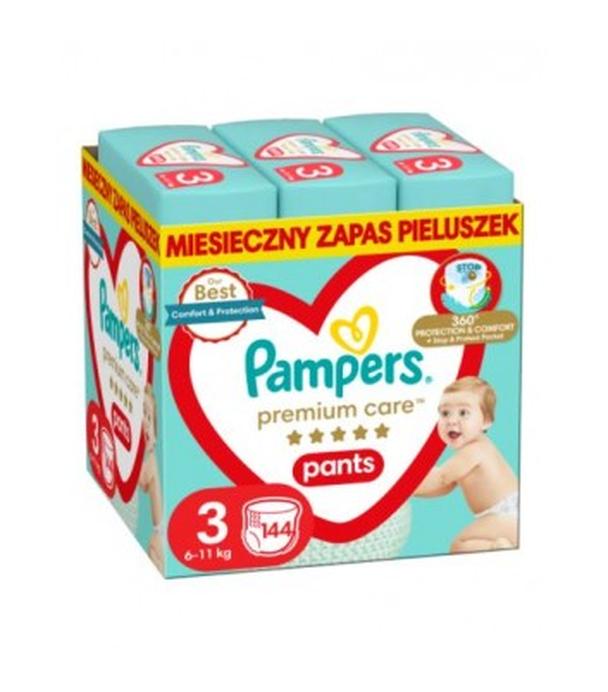 Pampers Premium Care Pants Pieluchomajtki rozmiar 3 6-11 kg, 144 sztuk