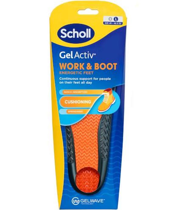 Scholl GelActiv Work & boot Wkładki do butów męskie L 1 para