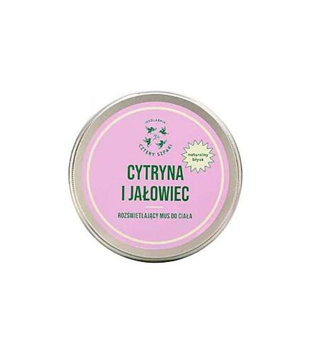 Mydlarnia Cztery Szpaki, Cytryna i Jałowiec Mus do ciała rozświetlający, 150 ml