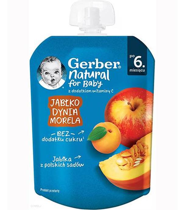 Gerber Natural For Baby Deserek jabłko dynia morela po 6. miesiącu, 80 g