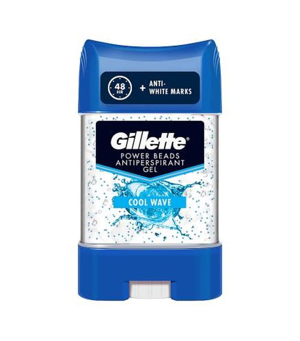 Gillette Antiperspirant Power Beads Antiperspirant Gel Cool Wave Antyperspirant w żelu dla mężczyzn, 75 ml, cena, opinie, wskazania
