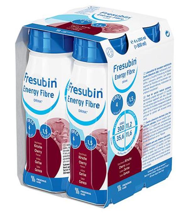 Fresubin Energy Fibre Drink o smaku wiśniowym, 4 x 200 ml