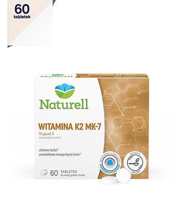 NATURELL Witamina K2 MK-7, 60 tabl. do ssania, cena, opinie, właściwości - ważny do 2025-10-01