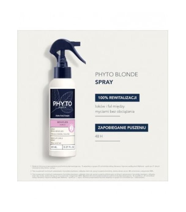 Phyto Boucles Curls, Spray rewitalizujący loki dla włosów falowanych i kręconych, 150 ml