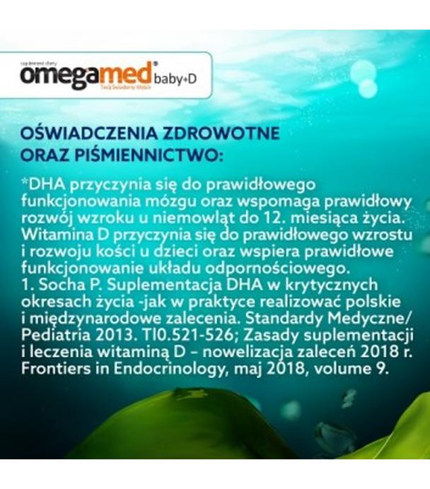 OMEGAMED Baby DHA z alg + Wit D Dla niemowląt i dzieci 0+, 60 kapsułek - ważny do 2024-09-30