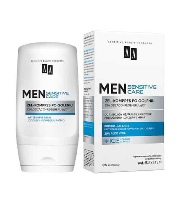 AA Men Sensitive Żel-kompres po goleniu chłodząco-regenerujący, 100 ml