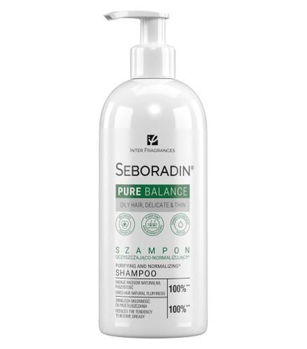Seboradin Pure Balance, Szampon do włosów oczyszczająco-normalizujący, 400 ml