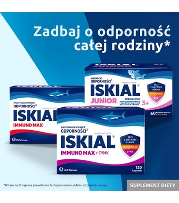 Iskial Immuno Max + Witamina C, 120 kaps., cena, wskazania, opinie - ważny do 2025-10-01