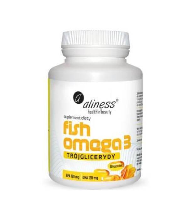 Aliness, Fish Omega 3 Trójglicerydy 180/120 mg, kapsułki, 60 sztuk