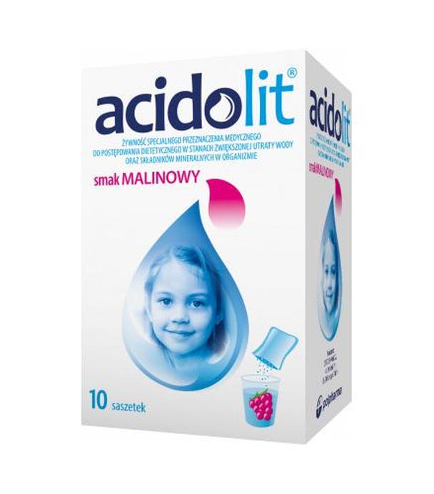 ACIDOLIT O smaku malinowym - 10 sasz.  - ważny do 2025-04-30