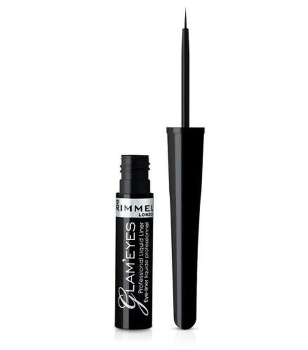 Rimmel Glam Eyes Professional Liquid Liner eyeliner 001 Black Glamour - 3,5 ml - cena, opinie, właściwości