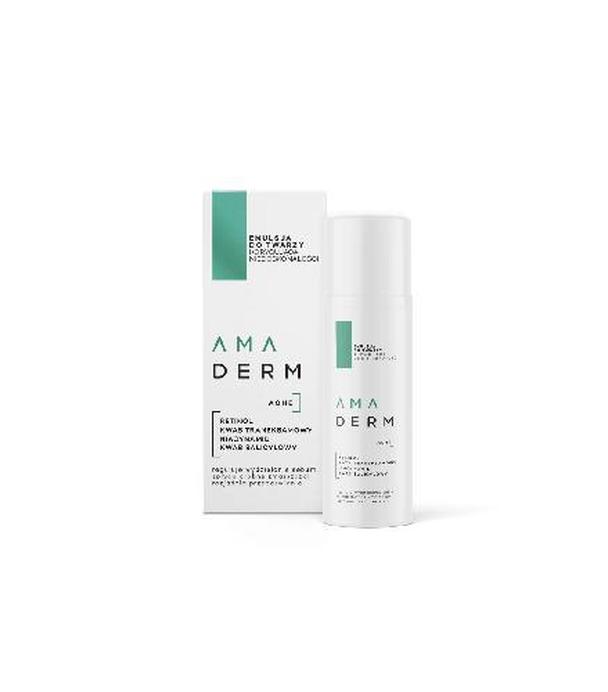 Amaderm Acne, Emulsja do twarzy korygująca niedoskonałości, 50 ml