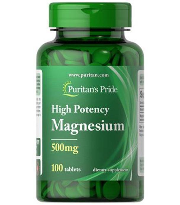 Puritan's Pride Magnez 500 mg - 100 tabl. - cena, opinie, właściwości