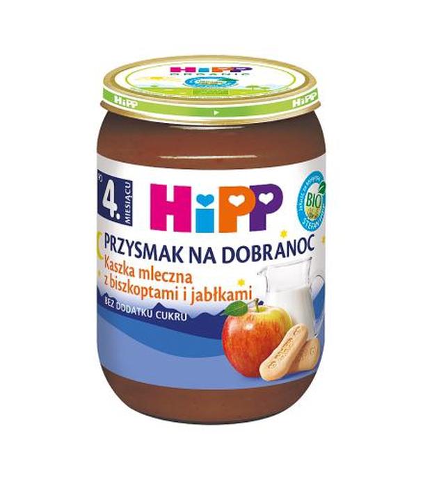 HiPP BIO od pokoleń, Kaszka mleczna z biszkoptami i jabłkami, po 4. m-cu, 190 g, cena, opinie, właściwości