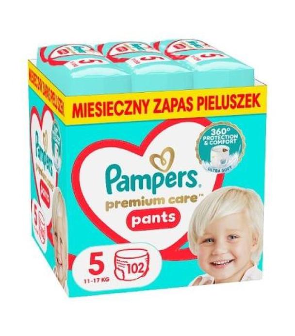 Pampers Premium Care Pieluchomajtki, rozmiar 5, 11-17 kg, 102 sztuki
