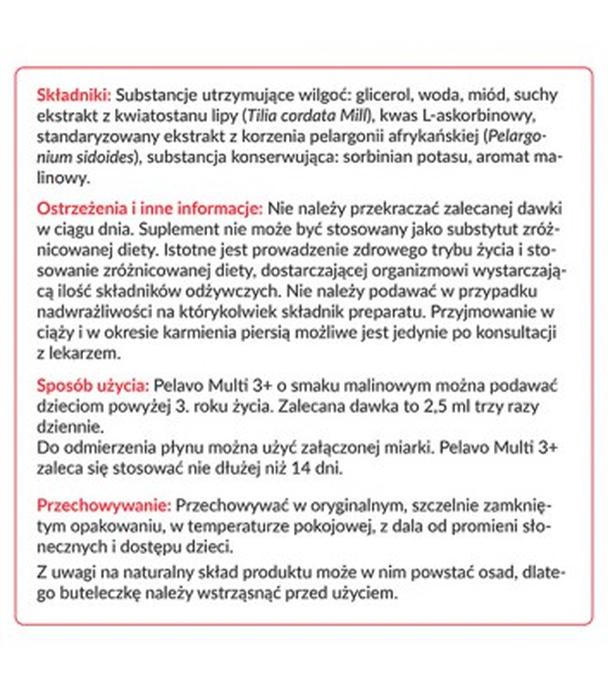 PELAVO MULTI 3+ Syrop - 120 ml - ważny do 2025-09-30