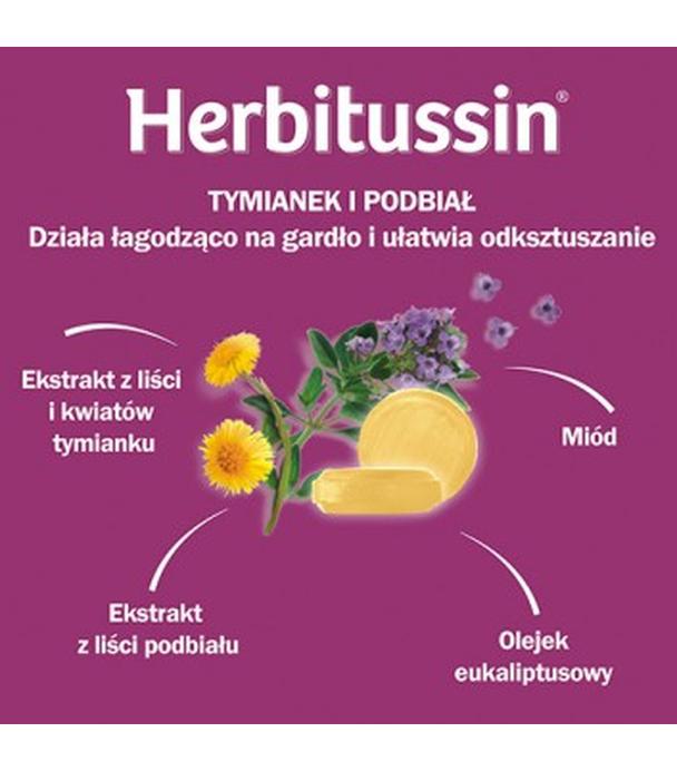 HERBITUSSIN TYMIANEK I PODBIAŁ, 12 pastylek - ważny do 2025-09-30