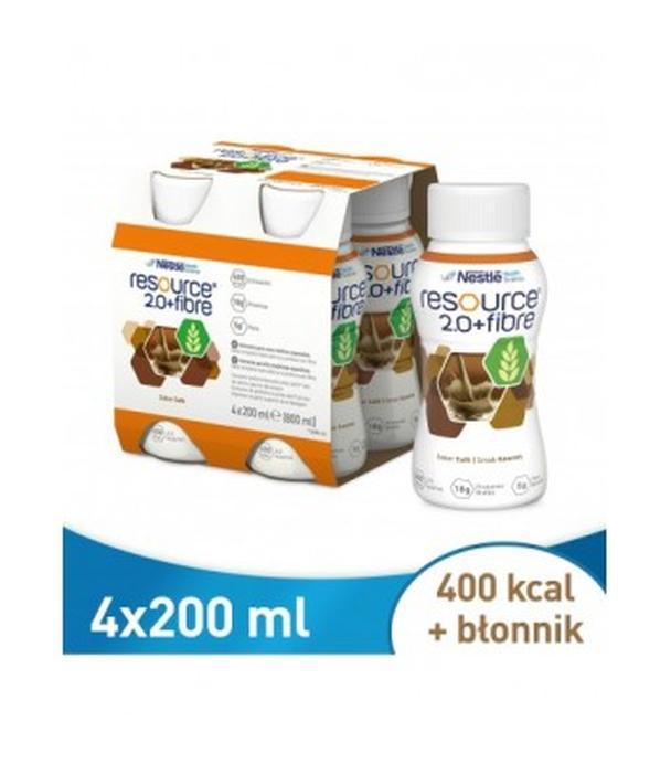 Resource 2.0+Fibre, płyn o smaku kawowym, 4 x 200 ml