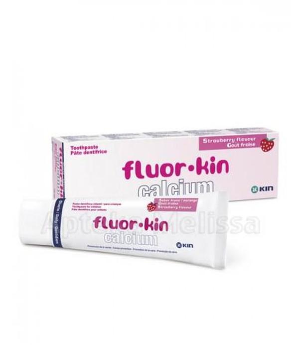 FLUOR-KIN CALCIUM Pasta do zębów dla dzieci o smaku truskawkowym - 75 ml