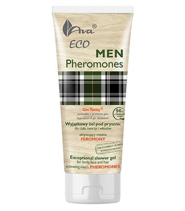 Ava Eco Men Pheromones Żel pod prysznic do ciała twarzy i włosów aktywujący feromony, 200 ml, cena, opinie, właściwości
