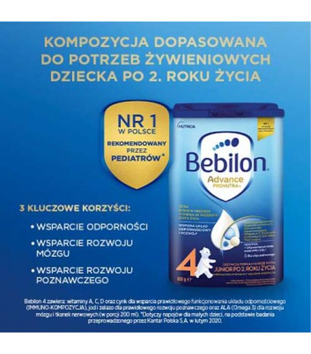 BEBILON 4 JUNIOR Pronutra-Advance Mleko modyfikowane w proszku, 800 g