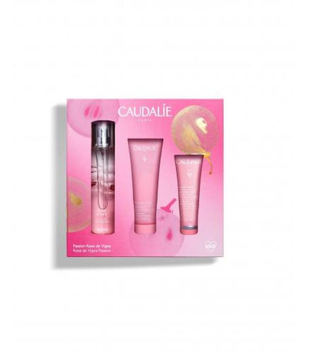 Caudalie Rose De Vigne Woda orzeźwiająca 50 ml + Żel pod prysznic 50 ml + Krem do rąk i paznokci 30 ml [ZESTAW]