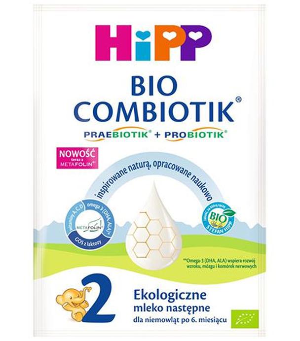 Hipp 2 Bio Combiotik Mleko następne dla niemowląt po 6. miesiącu, 27 g, cena, opinie, skład