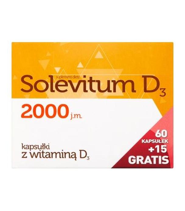 SOLEVITUM D3 2000 j.m - 60 kaps.+ 15 kaps.