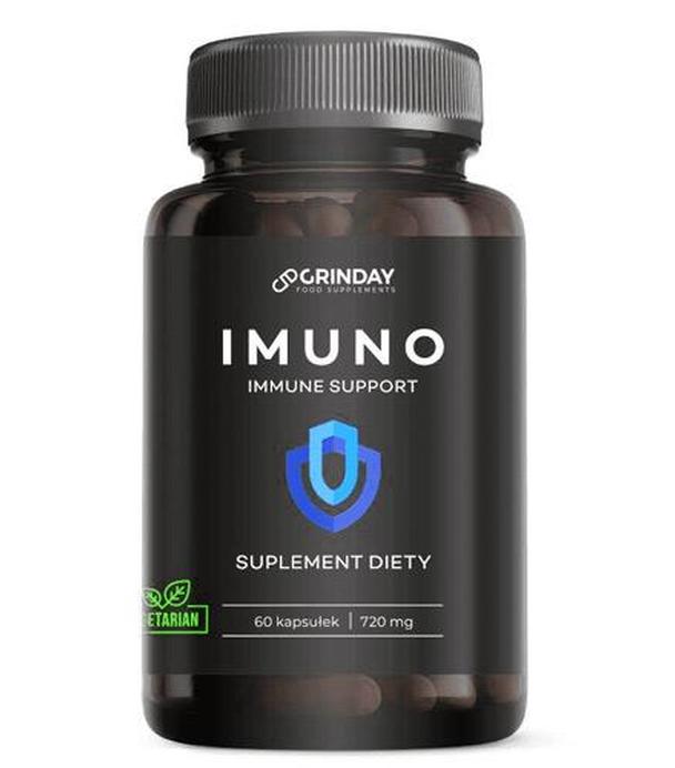 Grinday Imuno Immune Support 720 mg - 60 kaps. - cena, opinie, wskazania
