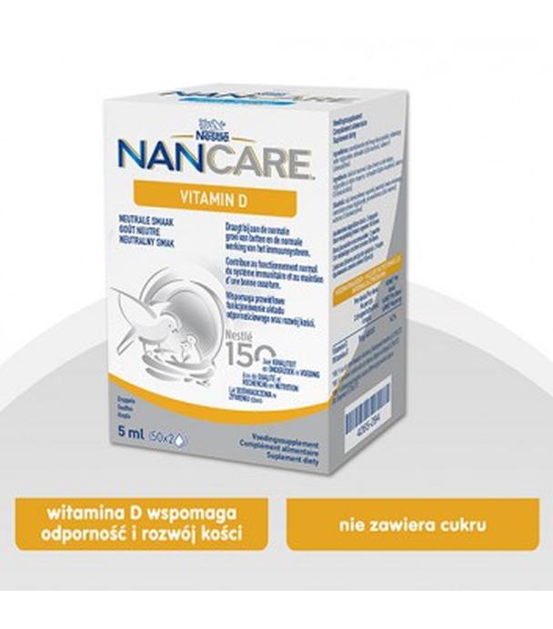Nestle NAN CARE Witamina D - suplement diety dla niemowląt i dzieci - 5 ml - cena, opinie, właściwości