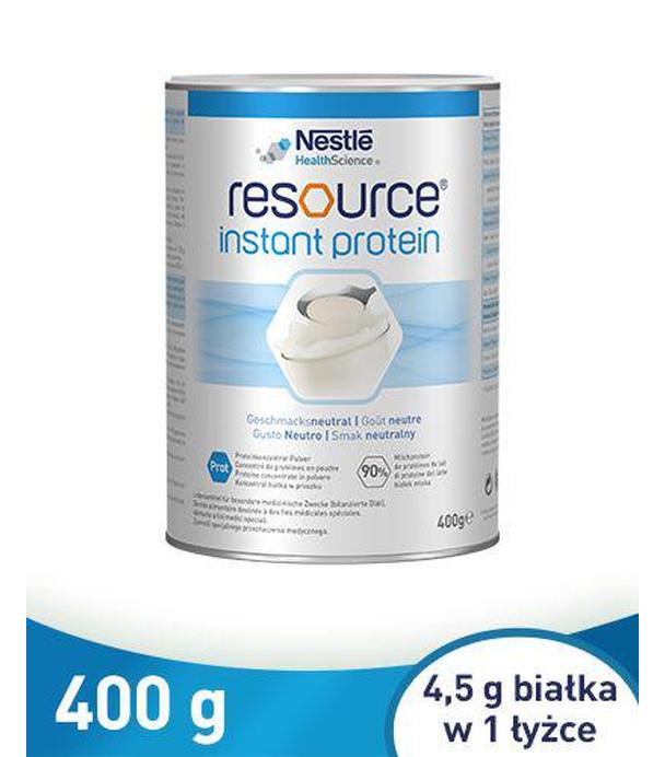 RESOURCE INSTANT PROTEIN – koncentrat białka w proszku, smak neutralny - 400 g