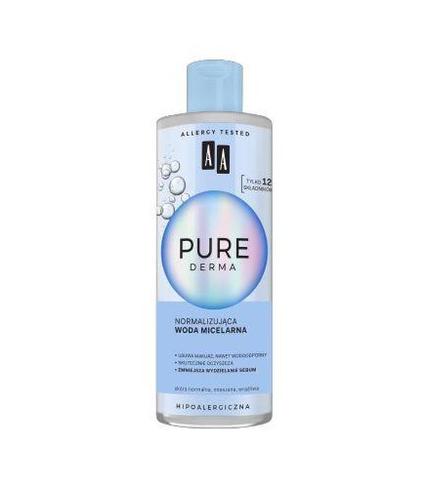 AA PURE DERMA Normalizująca woda micelarna, 400 ml