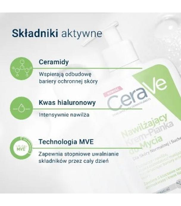 CeraVe, nawilżający krem-pianka do mycia, 473 ml