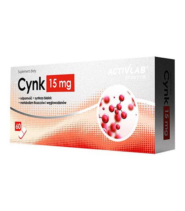 Activlab Pharma Cynk 15 mg, 60 kaps., cena, opinie, właściwości