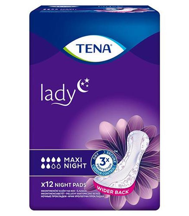 TENA LADY MAXI NIGHT Specjalistyczne podpaski, 12 sztuk