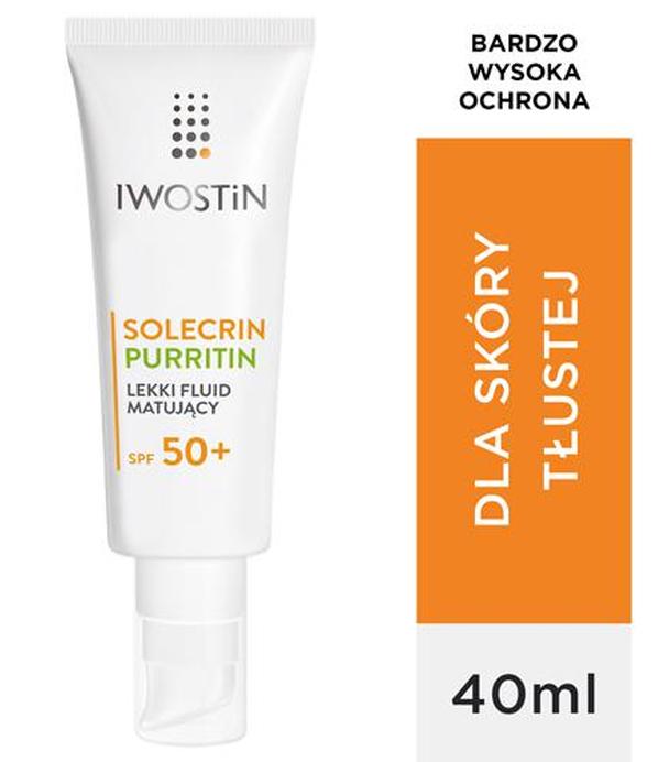 Iwostin Solecrin Purritin Lekki fluid matujący SPF 50 - 40 ml - cena, opinie, skład