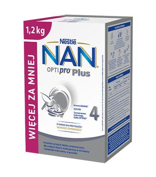 NAN OPTIPRO Plus 4 Produkt na bazie mleka dla małych dzieci, 1,2 kg - ważny do 2025-09-30
