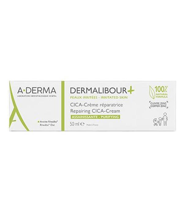 A-Derma Dermalibour + Cica Krem regenerujący, 50 ml - 1023746 - uszkodzone opakowanie
