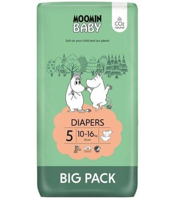 MOOMIN BABY Pieluszki ekologiczne 5 (10-16kg), 60 sztuk